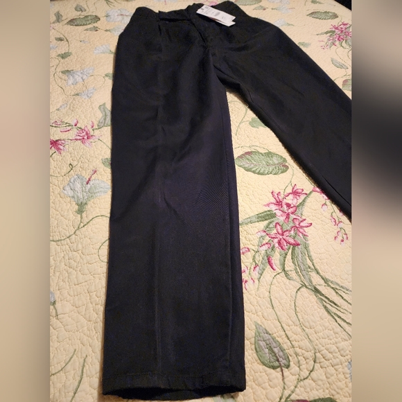 Zara BNWT Black High Waisted Trousers Straight Leg M - Picture 2 of 6